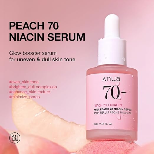 Peach Niacin Serum 70 Niacin Serum, 1.0 fl oz (30 ml), Beauty Essence