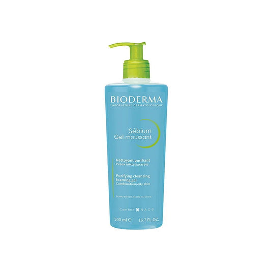 Bioderma Sébium Face Cleanser – Makeup Remover & Purifying Wash for Combination to Oily Skin