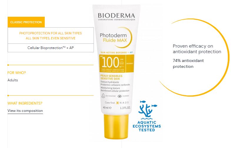 Bioderma Photoderm Fluide MAX SPF100 Very Light tint 40ml