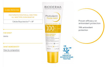 Bioderma Photoderm Fluide MAX SPF100 Very Light tint 40ml