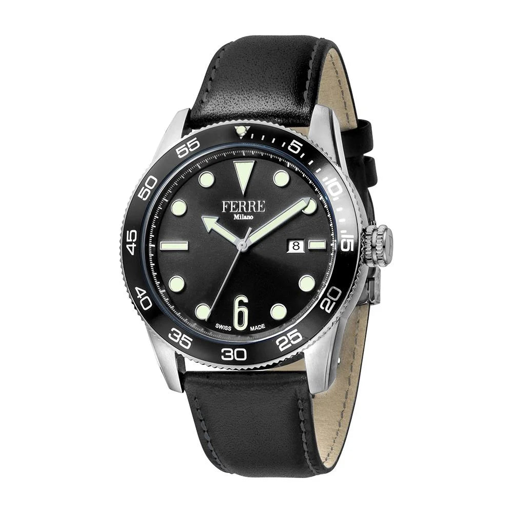 FERRE MILANO GENTS BLACK DIAL WATCH