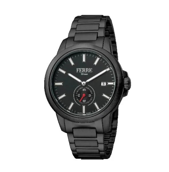 FERRE MILANO WATCH DAVIDE GENTS BK (MATT) STAINLESS STEEL BLACK 1