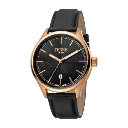 Ferre Milano Black Dial Gents Watch