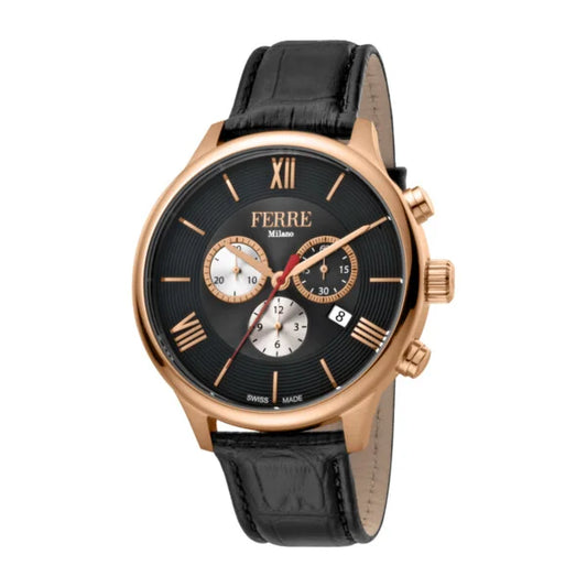 Ferre Milano Black Dial Gents Watch