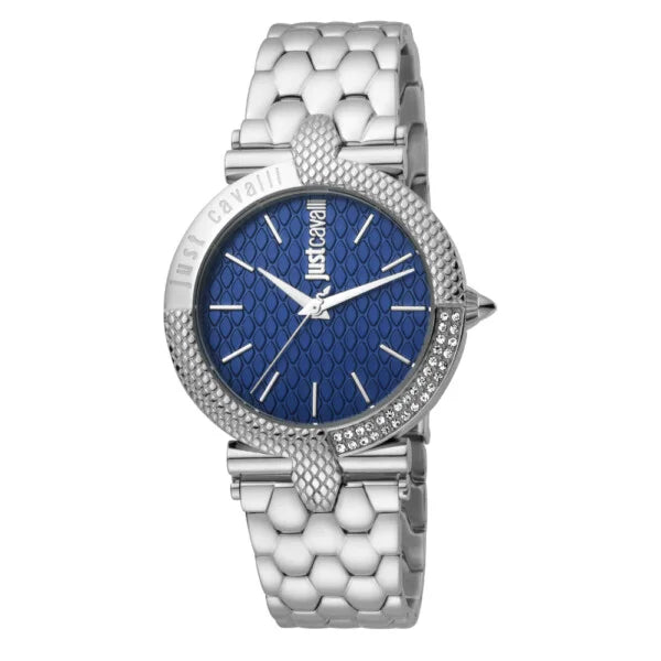 Just Cavalli Watch Ladies dark blue pattern Dial 42