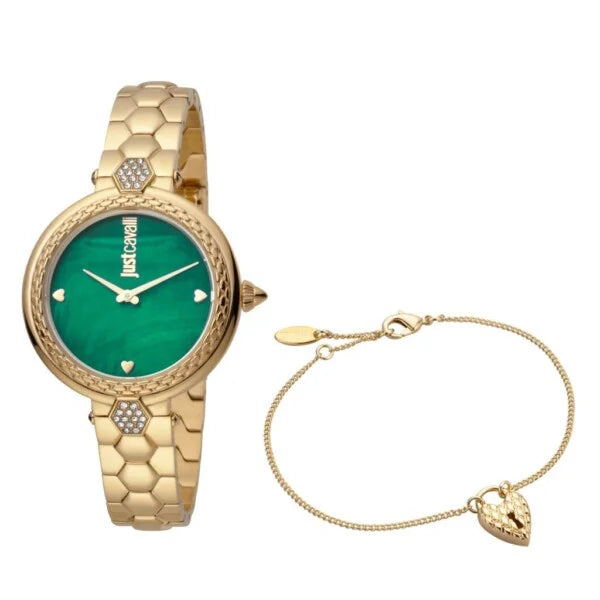 Just Cavalli Watch Ladies Green MOP Dial 40