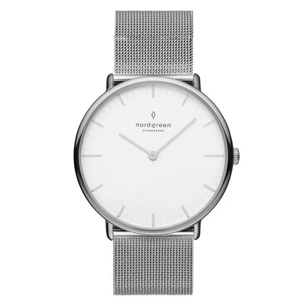 NORDGREEN WATCH Female White Dial Silver Mesh Strap 1