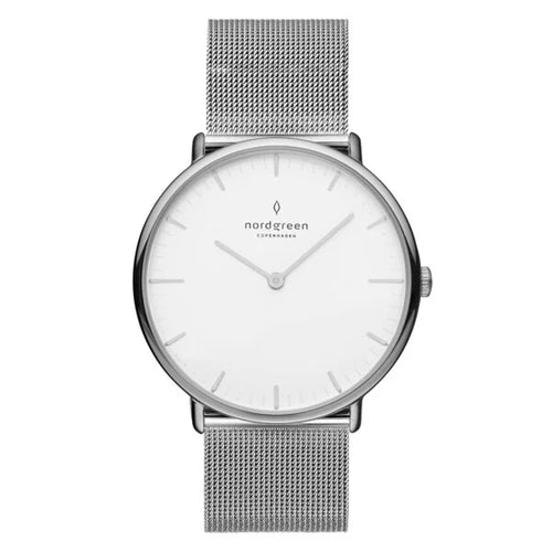 NORDGREEN WATCH Female White Dial Silver Mesh Strap 1