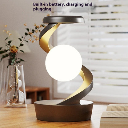 Levitating Moonlight Rotating Desk Lamp with Wireless Charging & Sensor Control